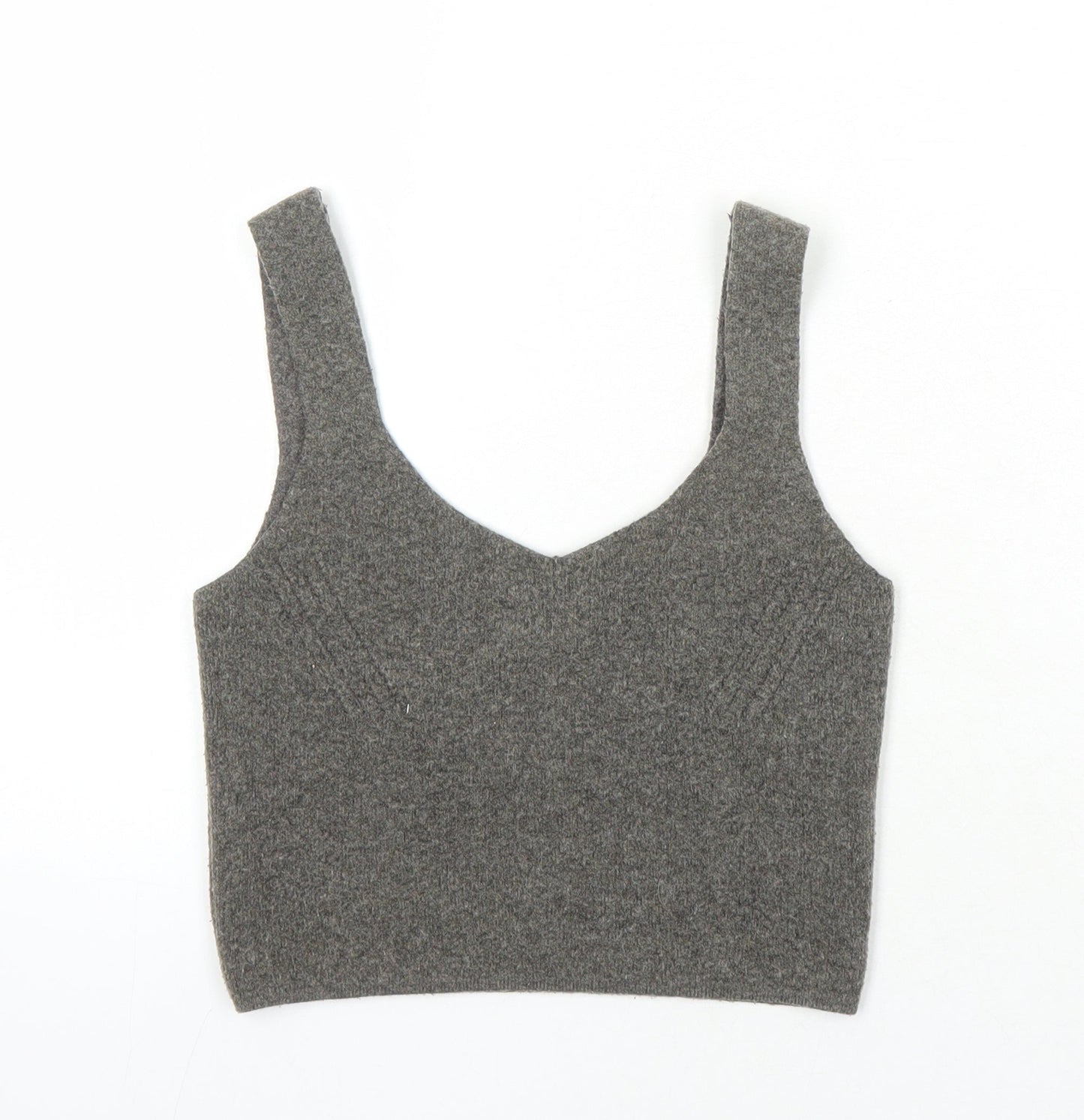 Womens UK Size One Size Zara Brown Cropped Tank