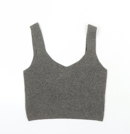 Womens UK Size One Size Zara Brown Cropped Tank