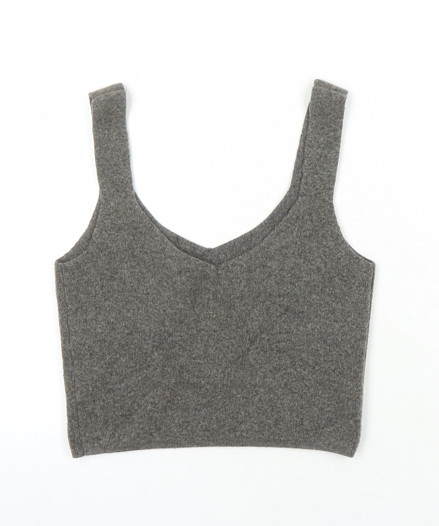Womens UK Size One Size Zara Brown Cropped Tank