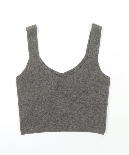 Womens UK Size One Size Zara Brown Cropped Tank