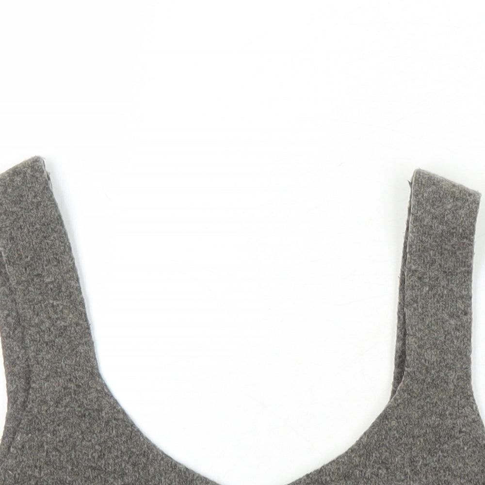 Womens UK Size One Size Zara Brown Cropped Tank