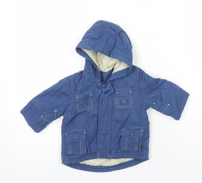 Mothercare Boys Blue Jacket Coat Size 3-6 Months