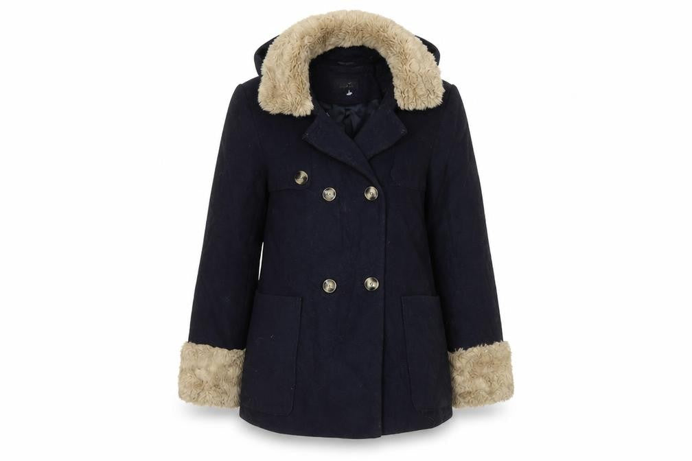 Womens UK Size 8 Topshop Blue Overcoat