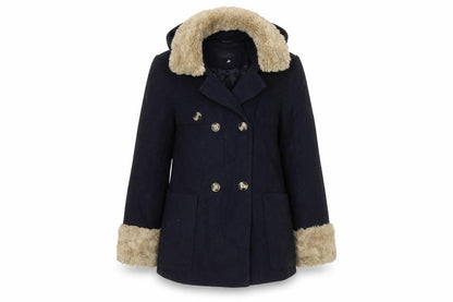 Womens UK Size 8 Topshop Blue Overcoat