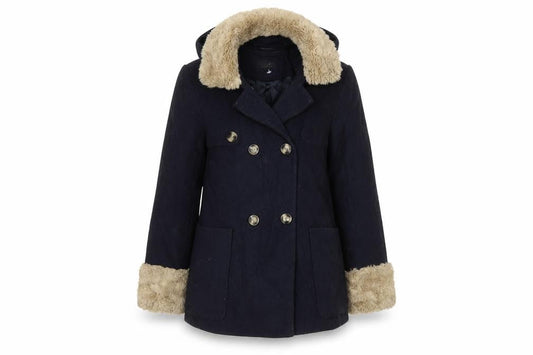 Womens UK Size 8 Topshop Blue Overcoat
