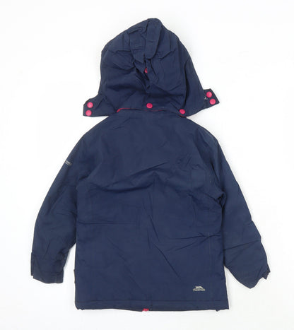 Tresspass Girls Blue Jacket Size 3-4 Years Zip - BMW