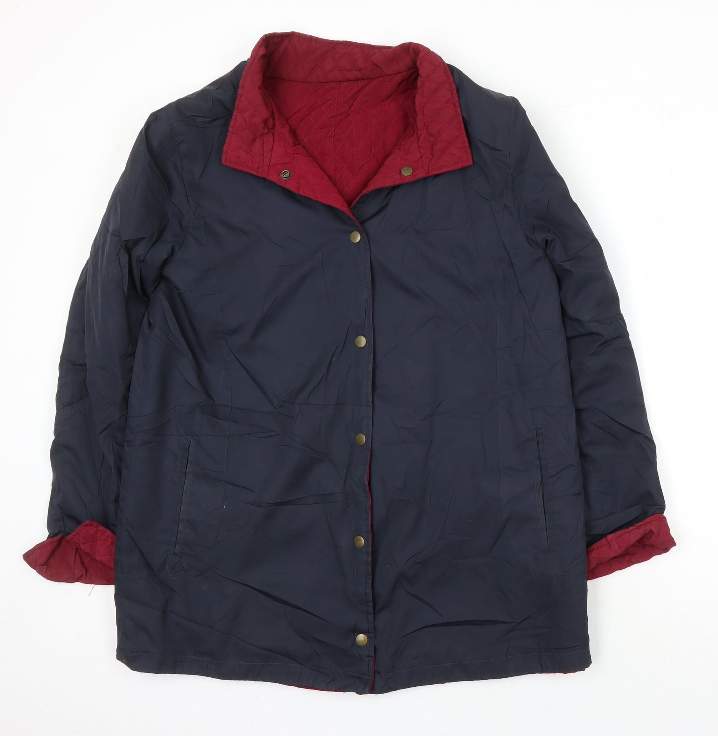 Womens UK Size 12 Classic Blue Overcoat