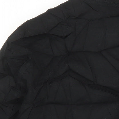 ASOS Womens Black Herringbone Bomber Jacket Jacket Size S Zip