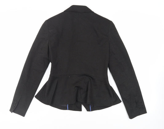 Linea Womens Black Polka Dot Jacket Blazer Size 10 Button