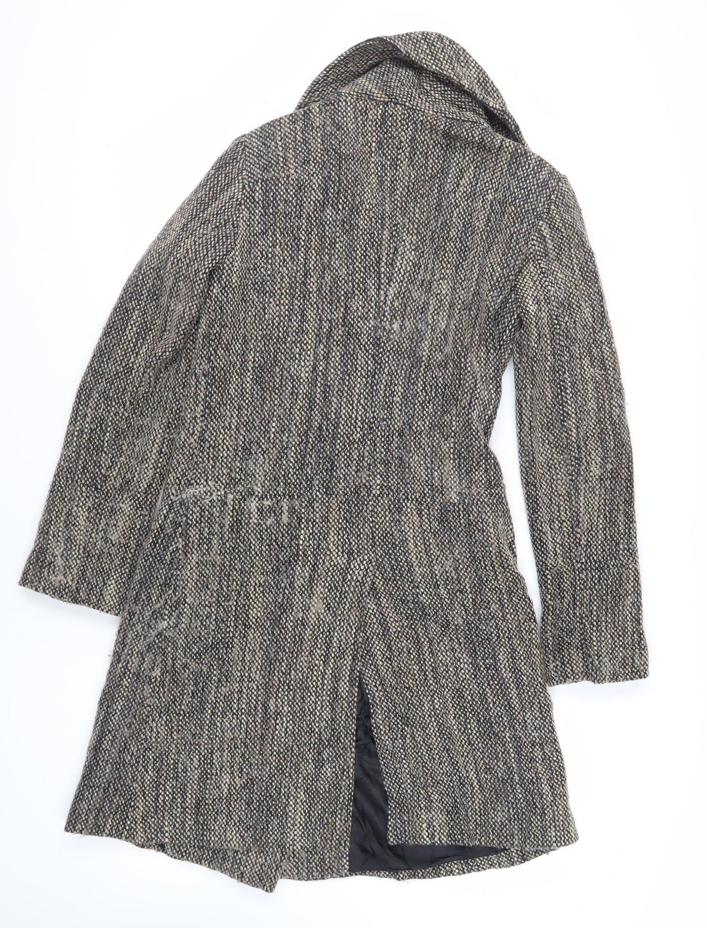 Great Plains London Womens Grey Overcoat Coat Size XS Button
