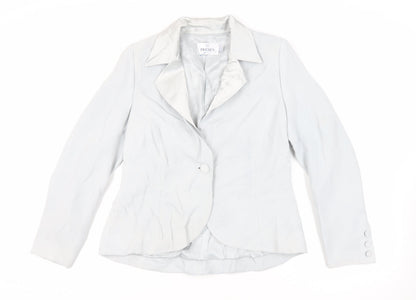 Presen De Luxe Womens Blue Jacket Blazer Size 12 Button