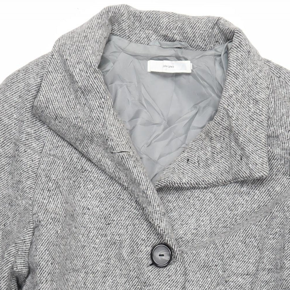 Womens UK Size 12 John Lewis Grey Overcoat