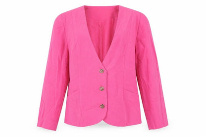 Kerena Womens Pink Jacket Blazer Size 14 Button - Vintage