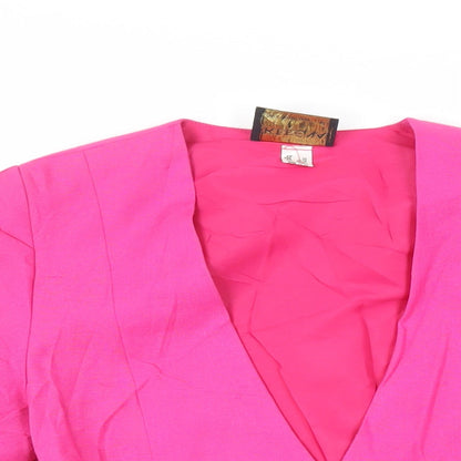 Kerena Womens Pink Jacket Blazer Size 14 Button - Vintage