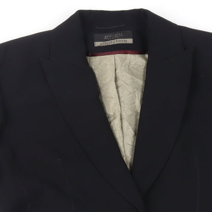 Principles Womens Black Jacket Blazer Size 8 Button