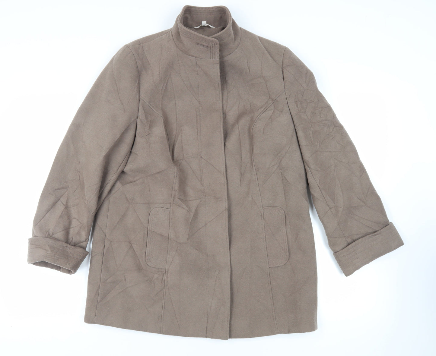 Womens UK Size 14 Marks and Spencer Brown Overcoat