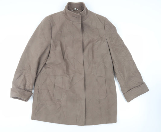 Womens UK Size 14 Marks and Spencer Brown Overcoat