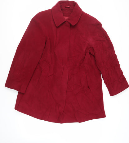 Womens UK Size 16 BHS Red Overcoat