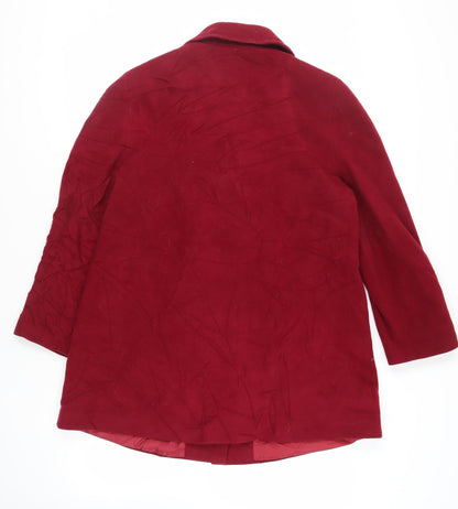 Womens UK Size 16 BHS Red Overcoat