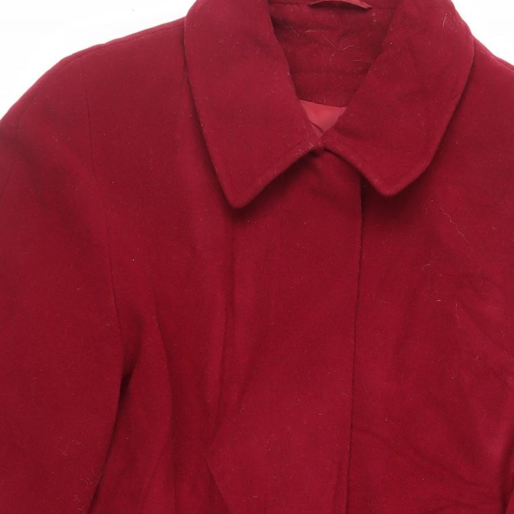 Womens UK Size 16 BHS Red Overcoat