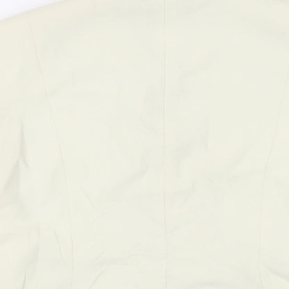 Gina Rossi Womens Ivory Jacket Blazer Size 12 Button