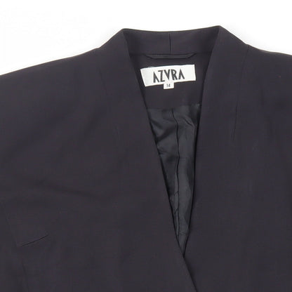 AZVRA Womens Black Jacket Blazer Size 14 Button