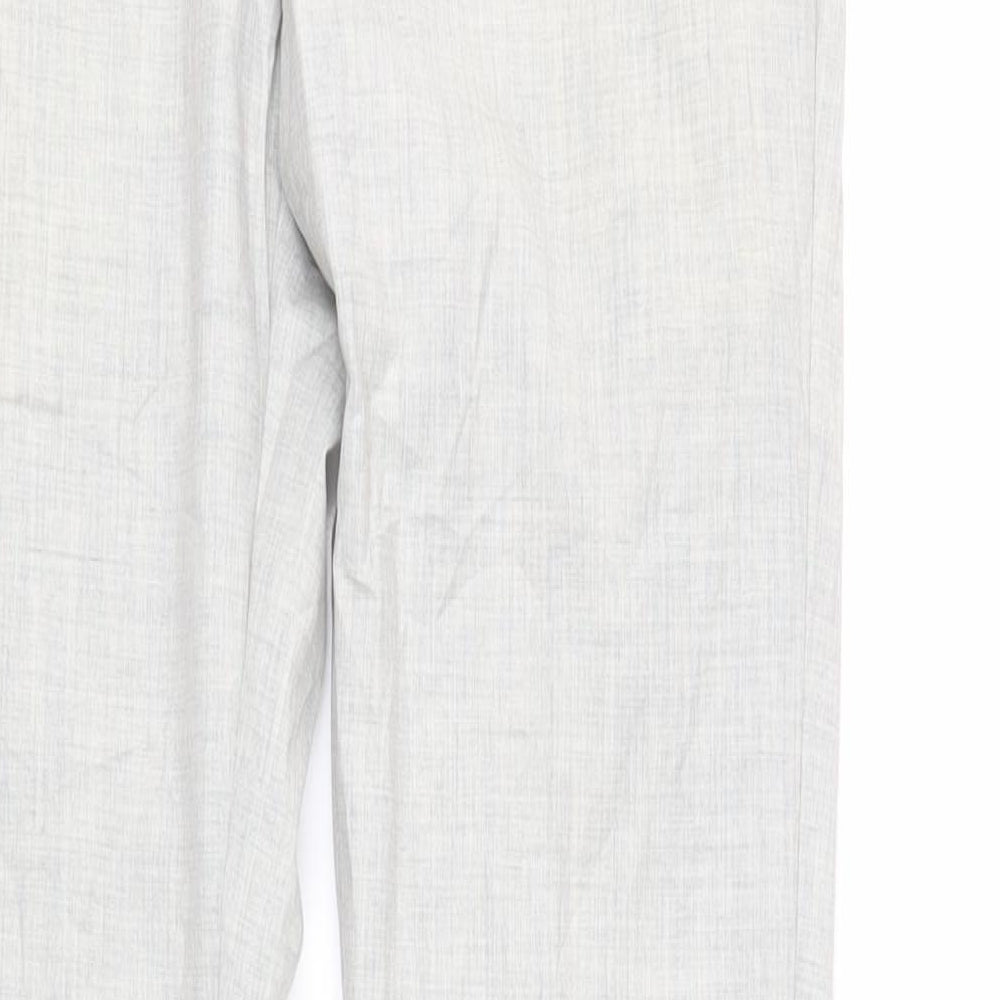 Topman Mens Grey Polyester Dress Pants Trousers Size 30 in L32 in Regular Zip
