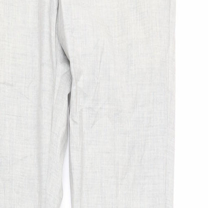 Topman Mens Grey Polyester Dress Pants Trousers Size 30 in L32 in Regular Zip
