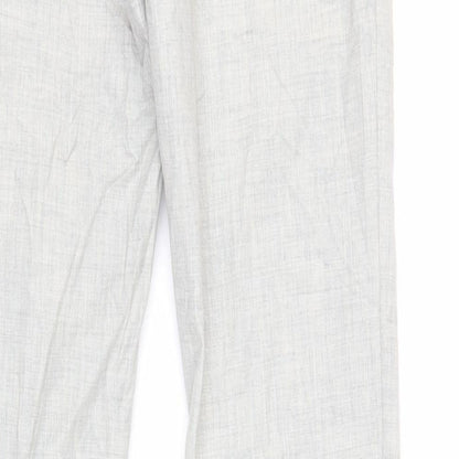 Topman Mens Grey Polyester Dress Pants Trousers Size 30 in L32 in Regular Zip
