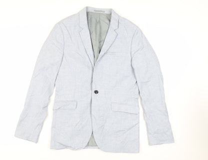 Mens UK Size 38 Topman Regular Blue Suit Jacket