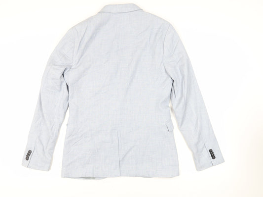 Mens UK Size 38 Topman Regular Blue Suit Jacket