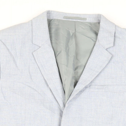 Mens UK Size 38 Topman Regular Blue Suit Jacket