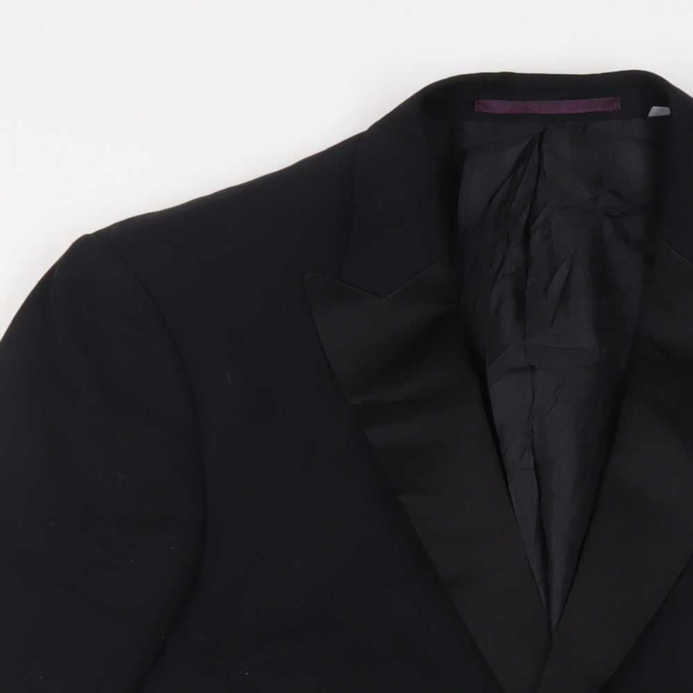 Mens UK Size 38 Burton Regular Black Suit Tuxedo