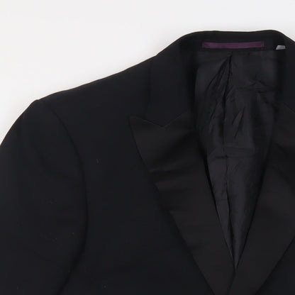 Mens UK Size 38 Burton Regular Black Suit Tuxedo