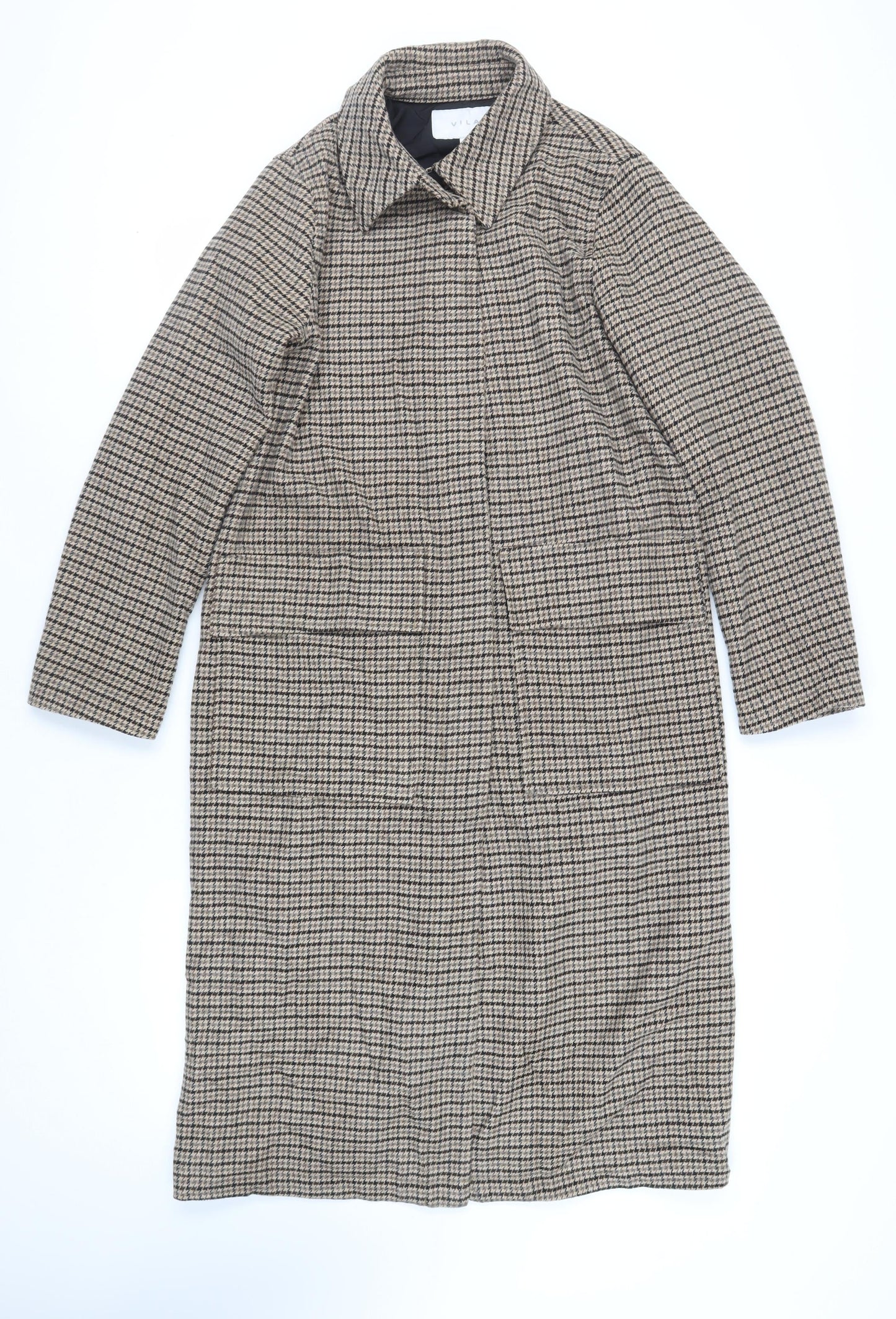 Womens UK Size 12 VILA Brown Overcoat