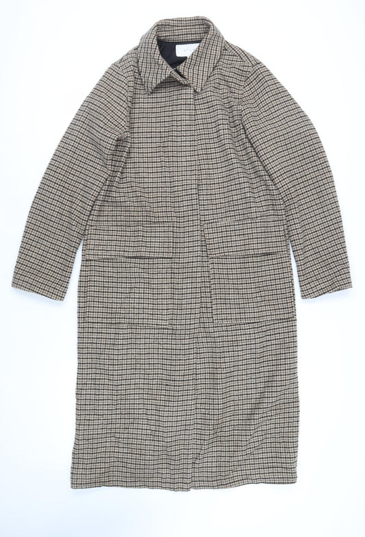 Womens UK Size 12 VILA Brown Overcoat