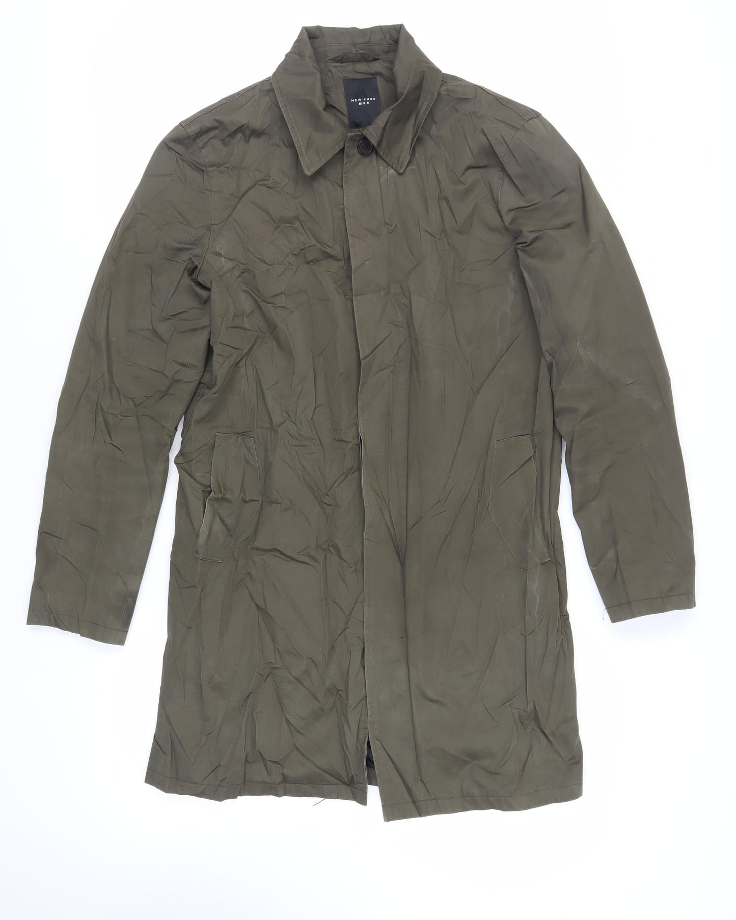 Mens UK Size XS New Look Men Green Overcoat