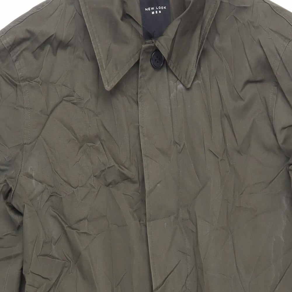 Mens UK Size XS New Look Men Green Overcoat