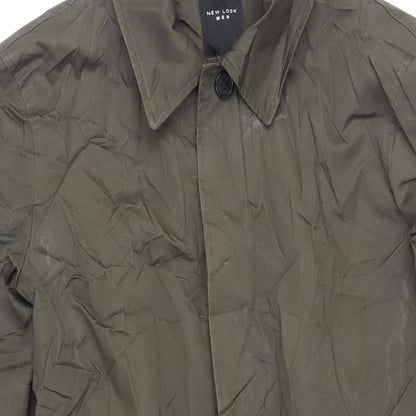 Mens UK Size XS New Look Men Green Overcoat