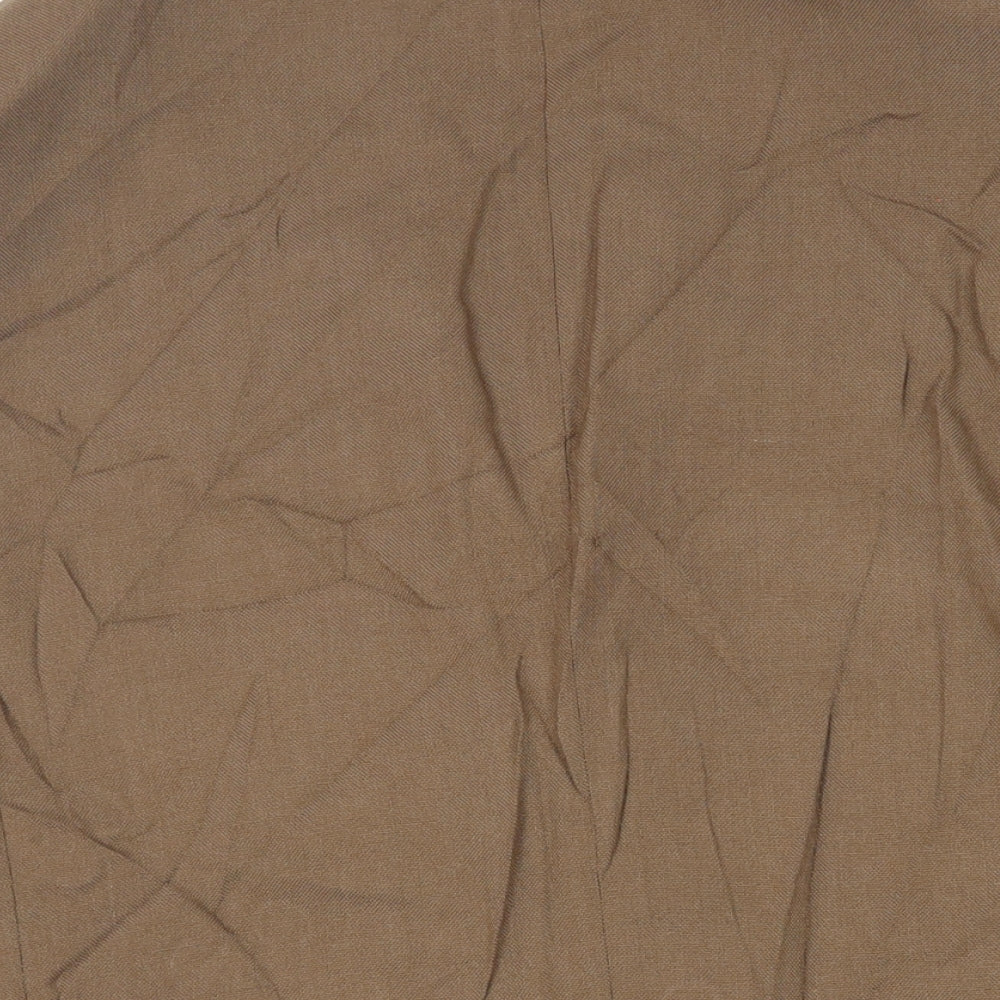 Zara Mens Brown Jacket Blazer Size 42 Button