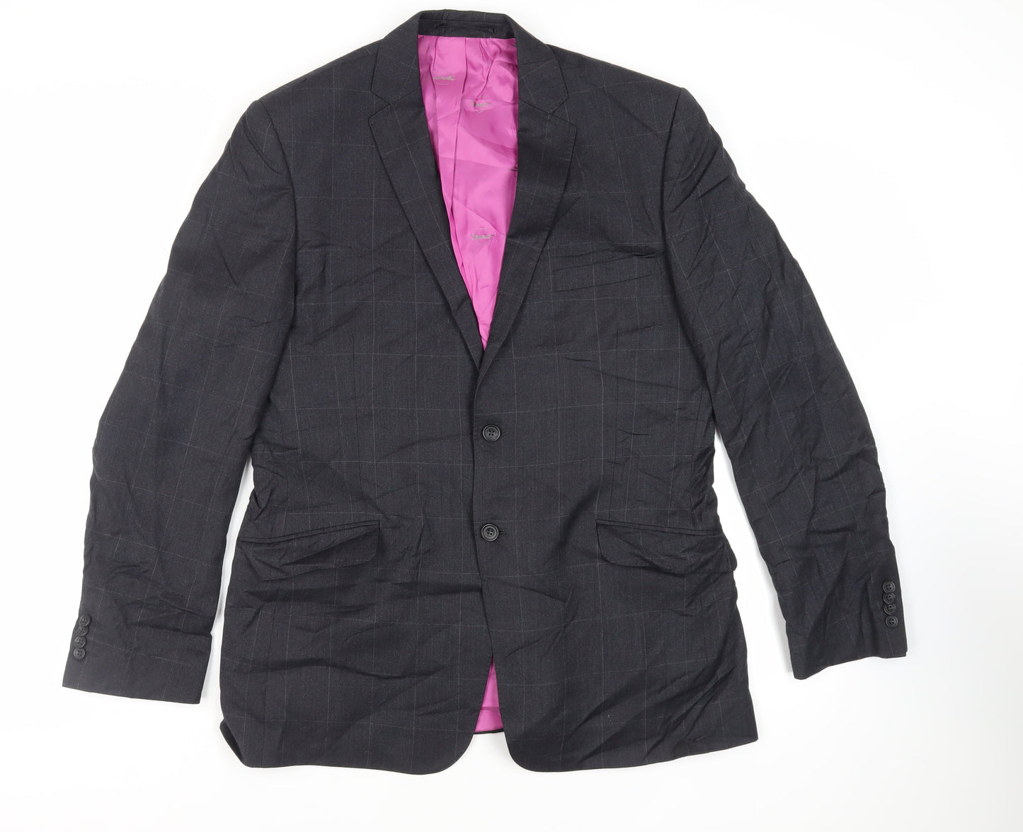 Mens UK Size 42 Paul Costelloe Regular Black Suit Jacket