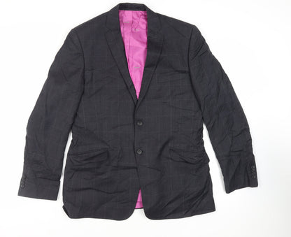 Mens UK Size 42 Paul Costelloe Regular Black Suit Jacket