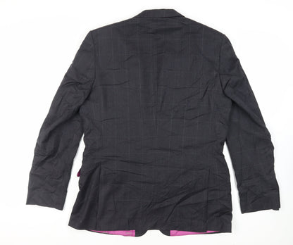 Mens UK Size 42 Paul Costelloe Regular Black Suit Jacket