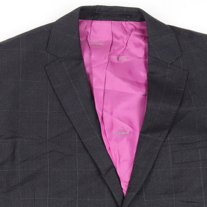 Mens UK Size 42 Paul Costelloe Regular Black Suit Jacket