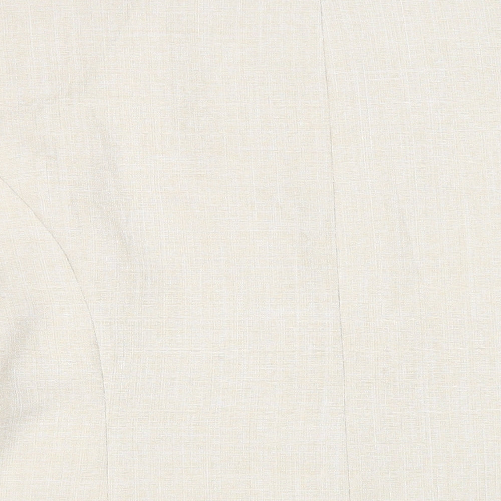 Classics Womens Beige Jacket Blazer Size 16 Button