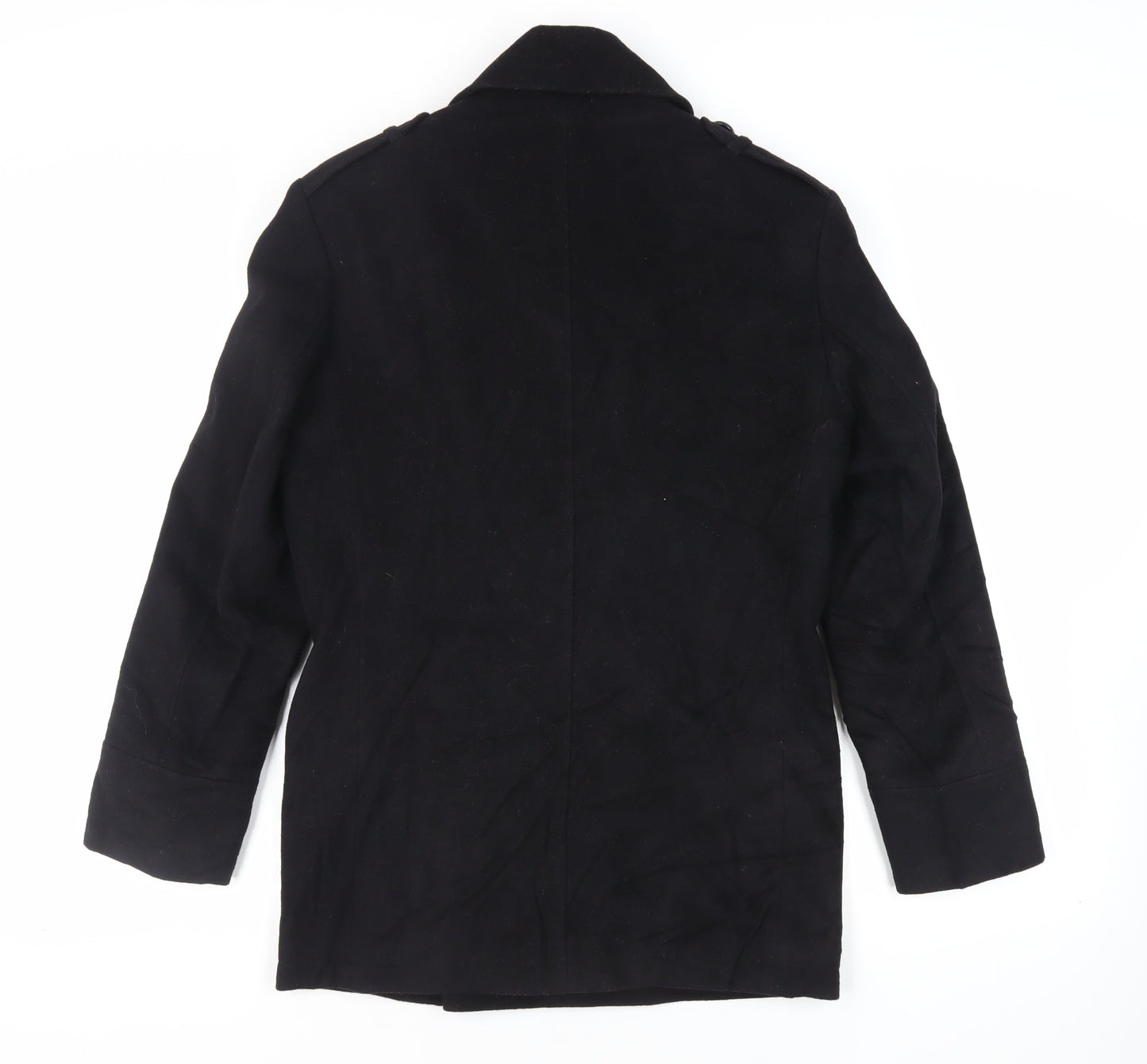 Mens UK Size M Remus Uomo Black Pea Coat