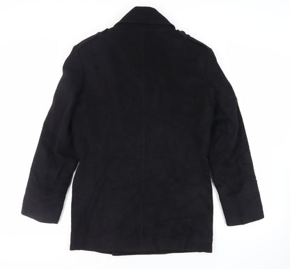Mens UK Size M Remus Uomo Black Pea Coat