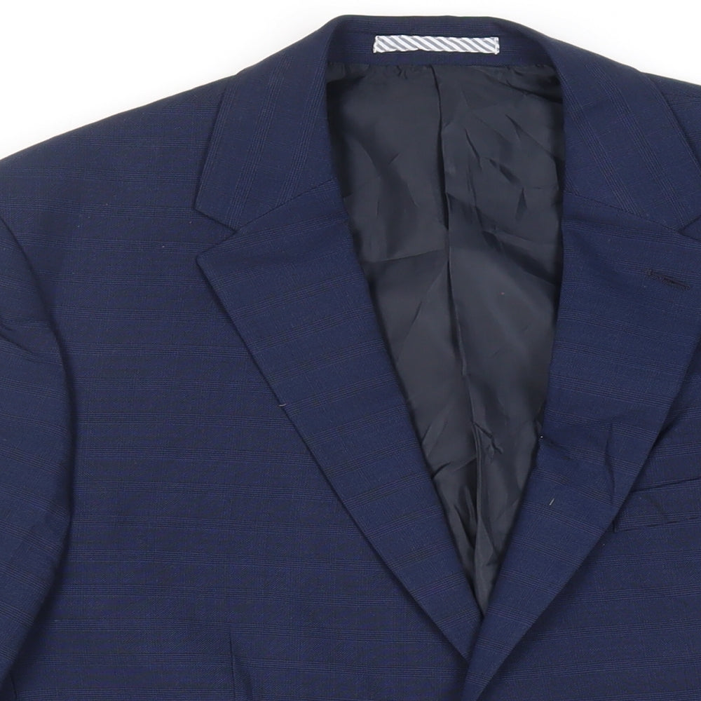 Mens UK Size 40 Marks and Spencer Regular Blue Suit Jacket