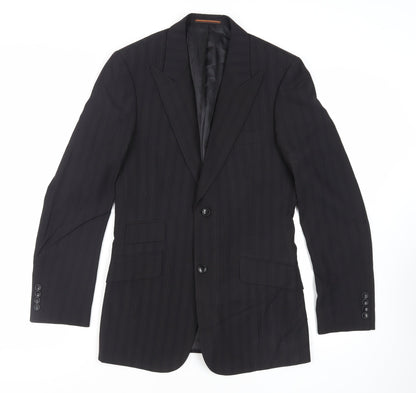 Mens UK Size 36 Topman Regular Black Suit Jacket