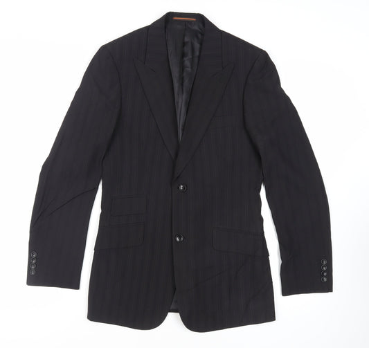 Mens UK Size 36 Topman Regular Black Suit Jacket